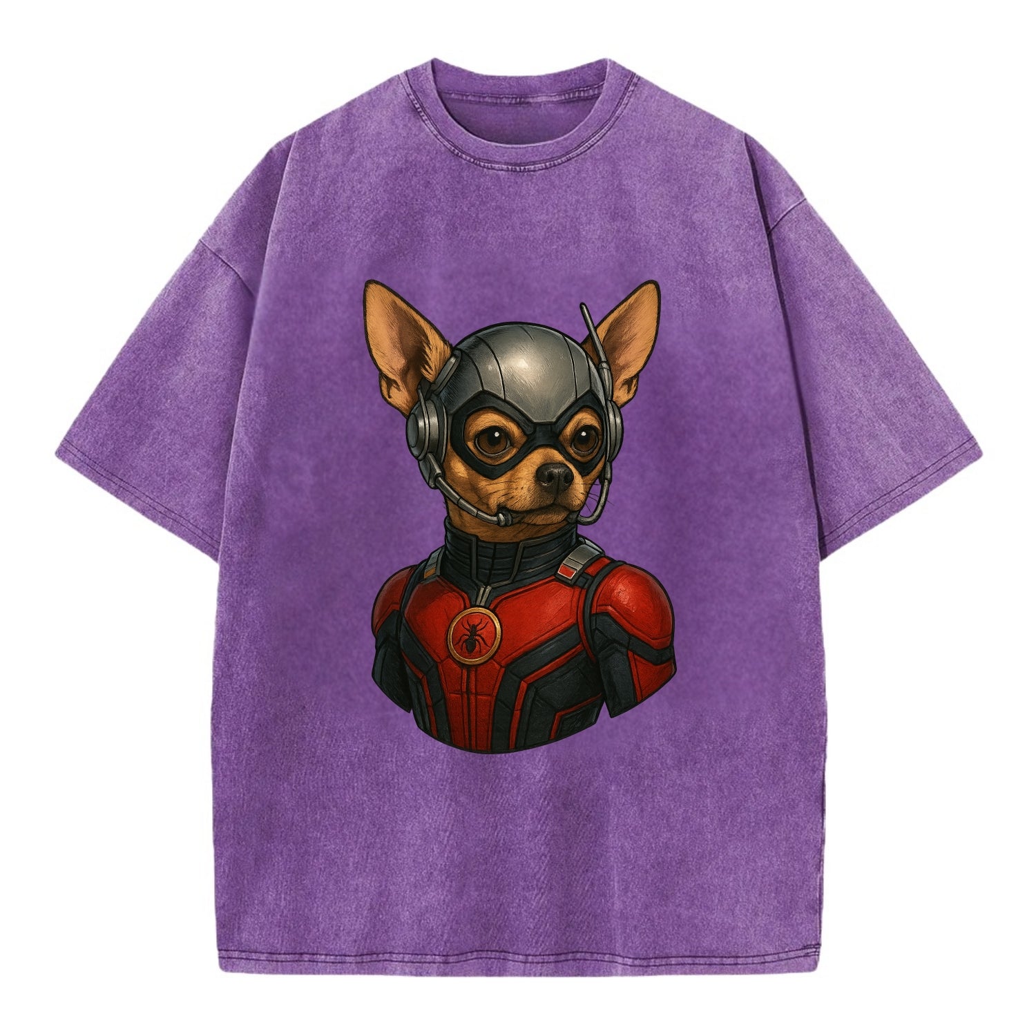 Chihuahua Ant-Man  - Vintage T-shirt - Purple
