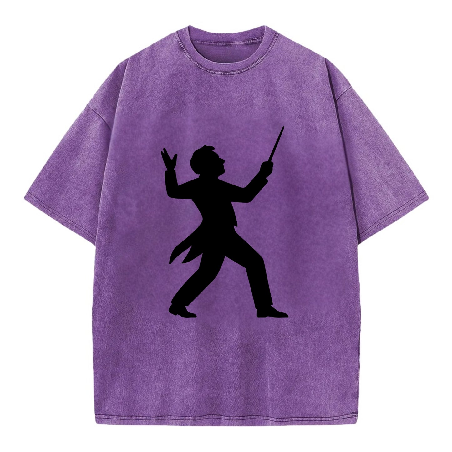 Conductor leading orchestra passionately - Vintage T-shirt - Purple