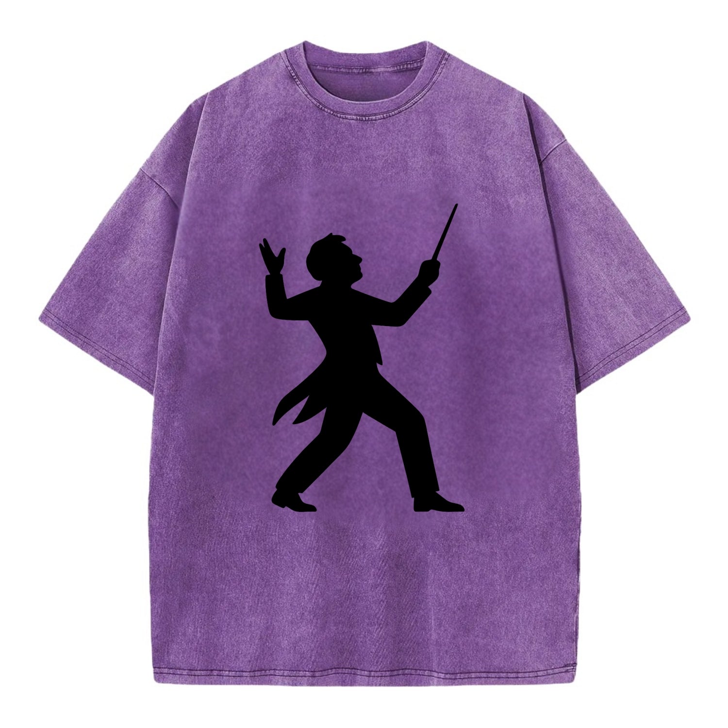 Conductor leading orchestra passionately - Vintage T-shirt - Purple