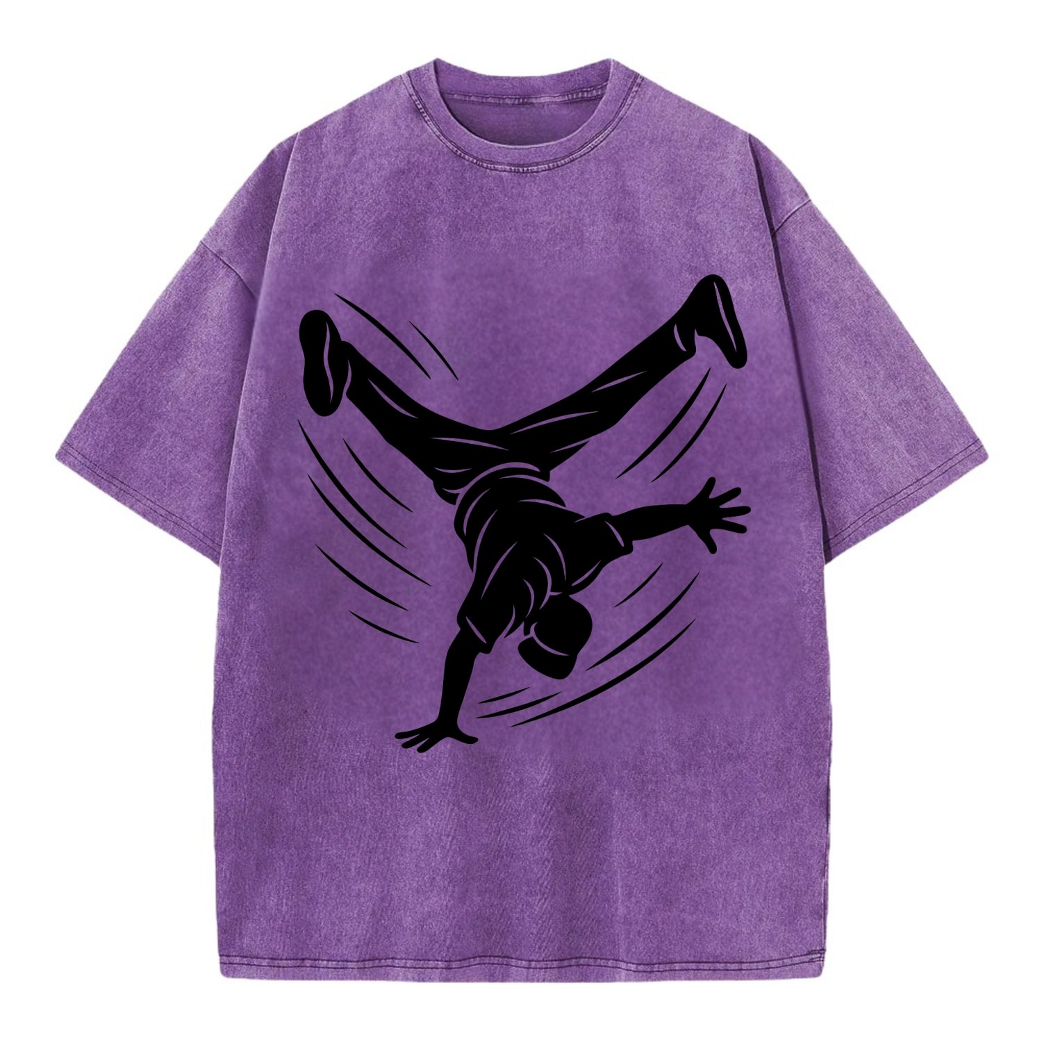 Breakdancer windmill move - Vintage T-shirt - Purple