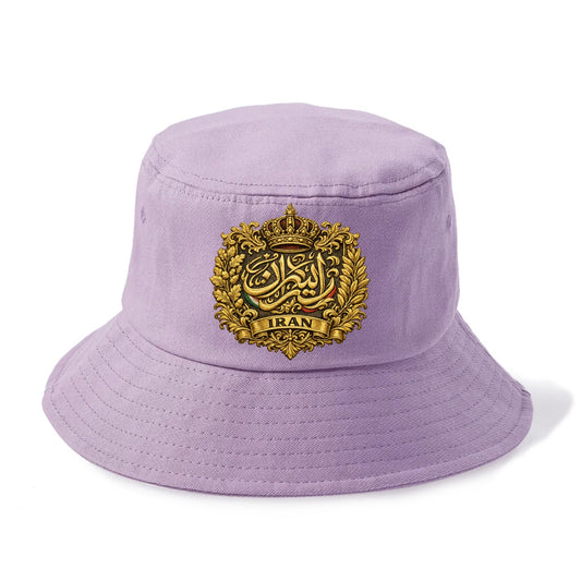 Iran Persian Calligraphy Crest - Bucket Hat - Purple