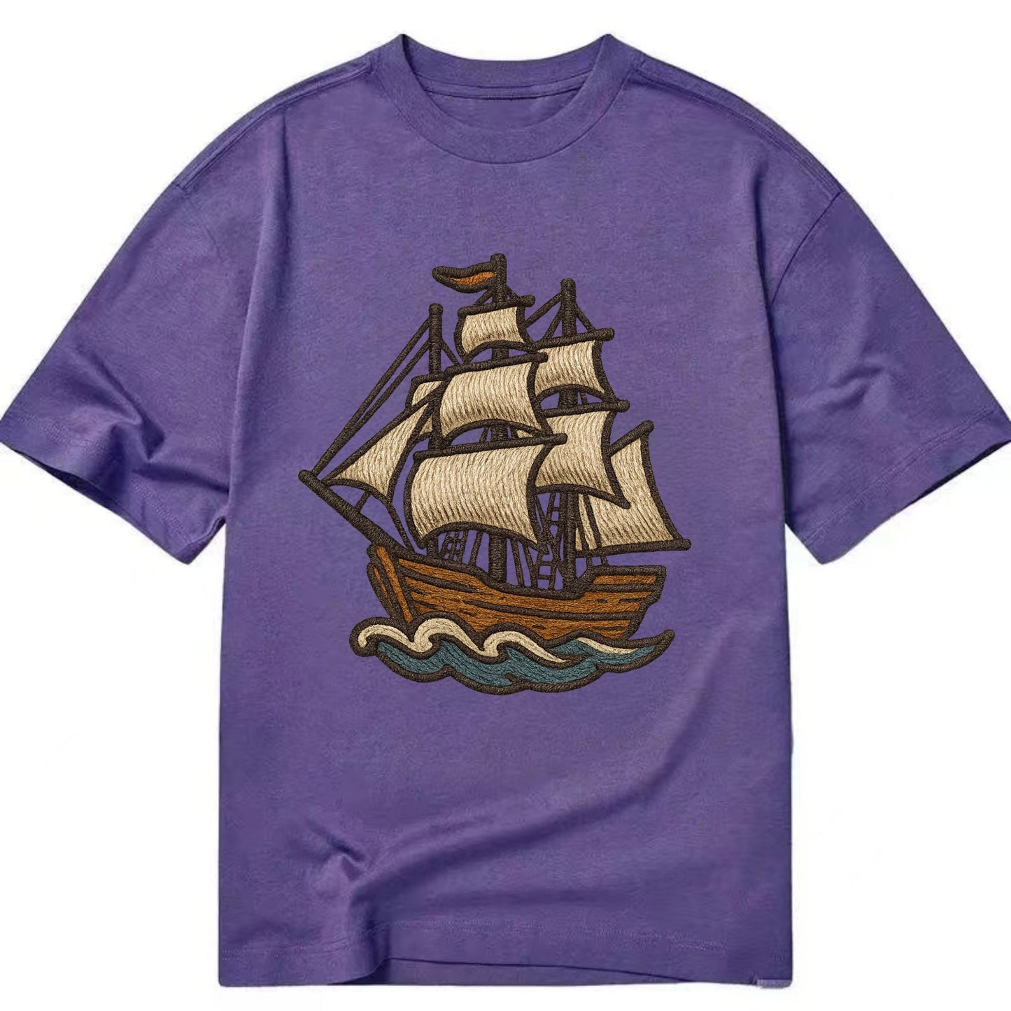 Sailing Ship  - Classic T-shirt - Purple