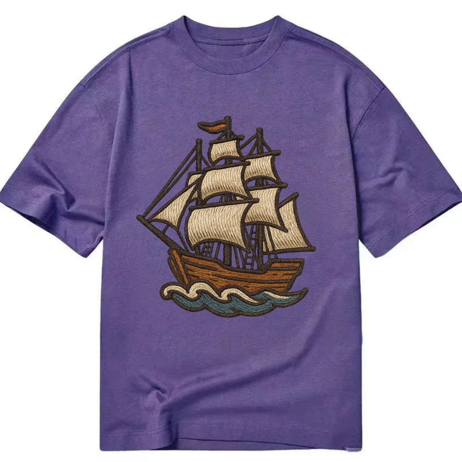 Sailing Ship  - Classic T-shirt - Purple