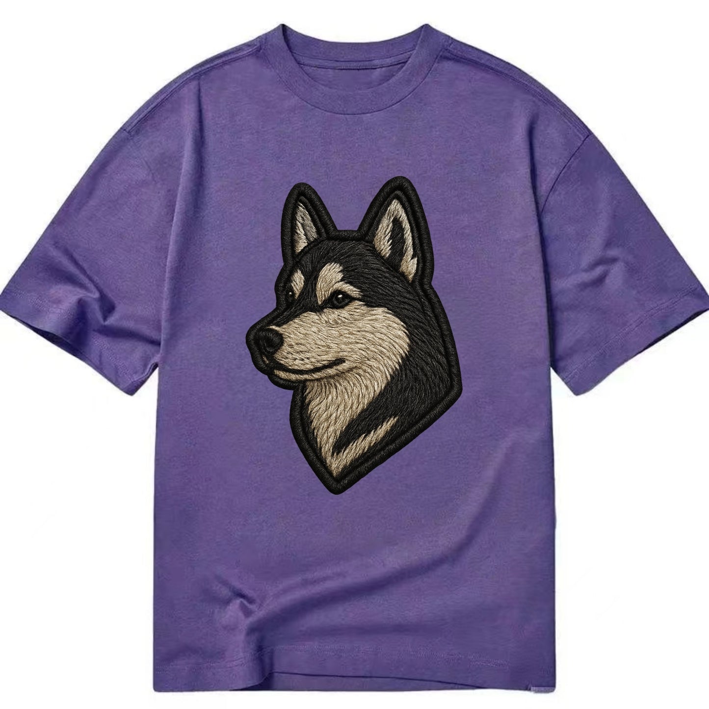 Siberian Husky - Contemporary wolf-like - Classic T-shirt - Purple