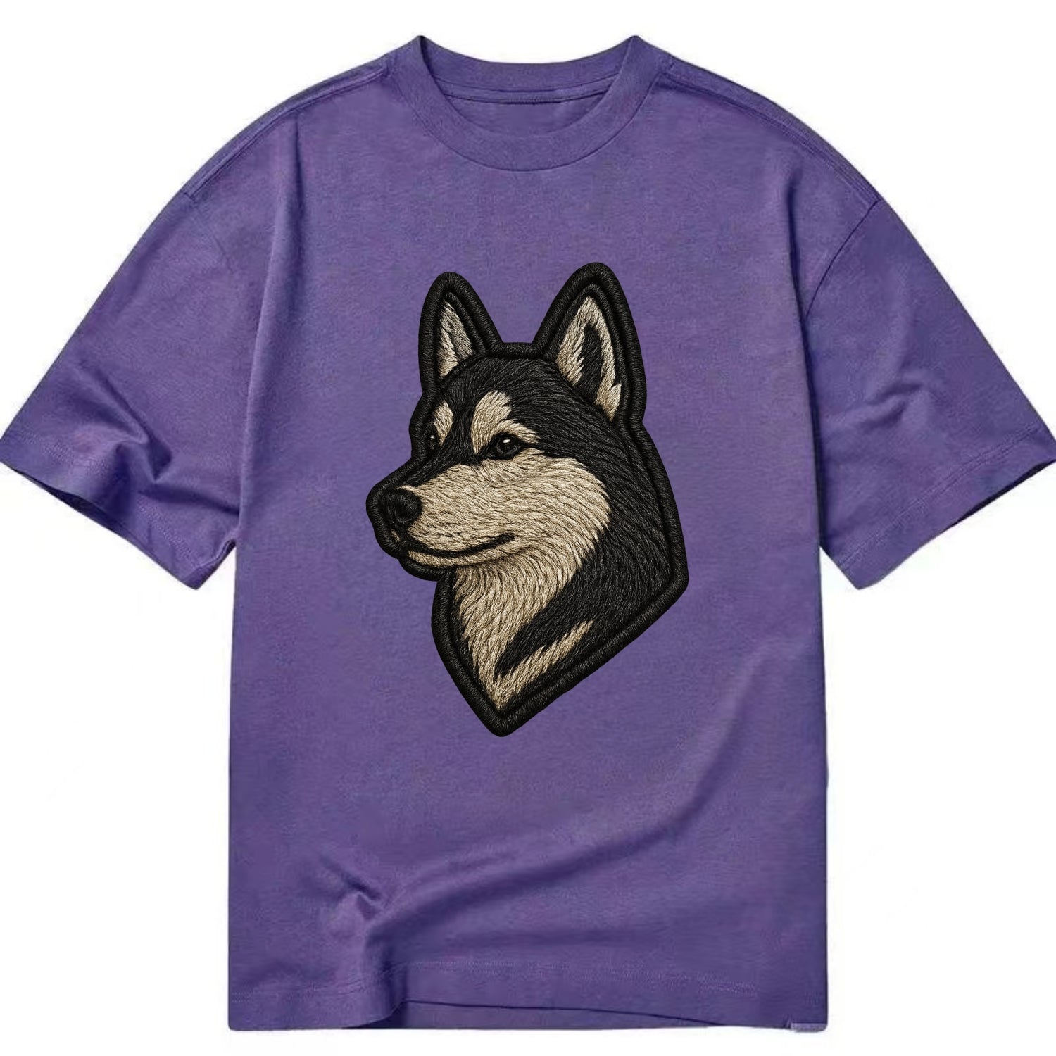 Siberian Husky - Contemporary wolf-like - Classic T-shirt - Purple