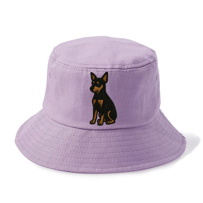 Miniature Pinscher - Black and tan sitti Bucket Hat - Purple
