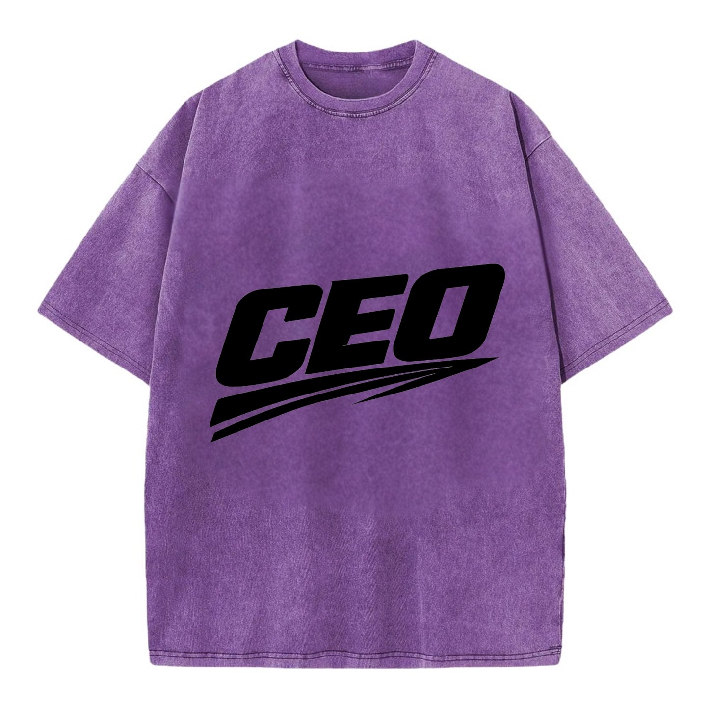 Bold typography design - "CEO" - chief executive, running things - Vintage T-shirt - Purple