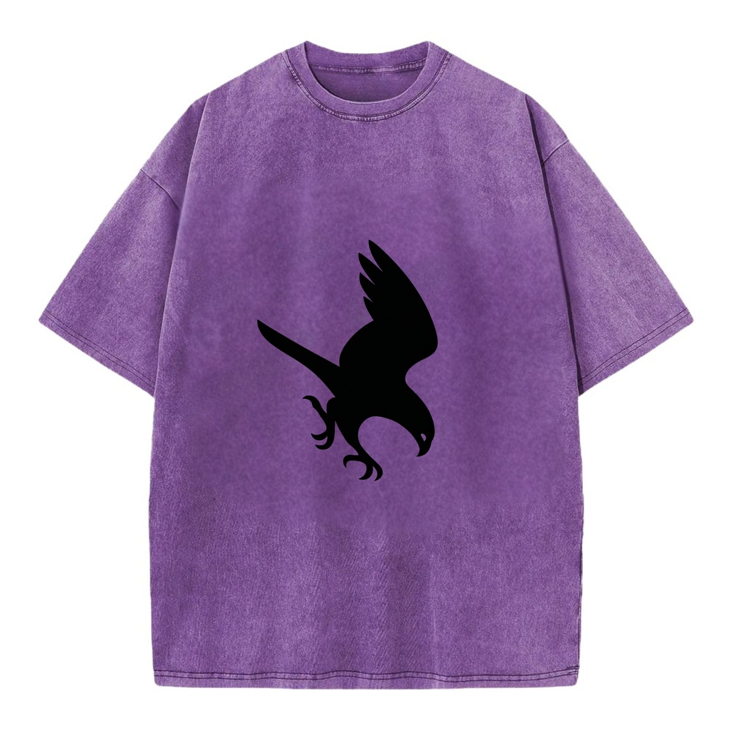 Hawk diving for prey - Vintage T-shirt - Purple