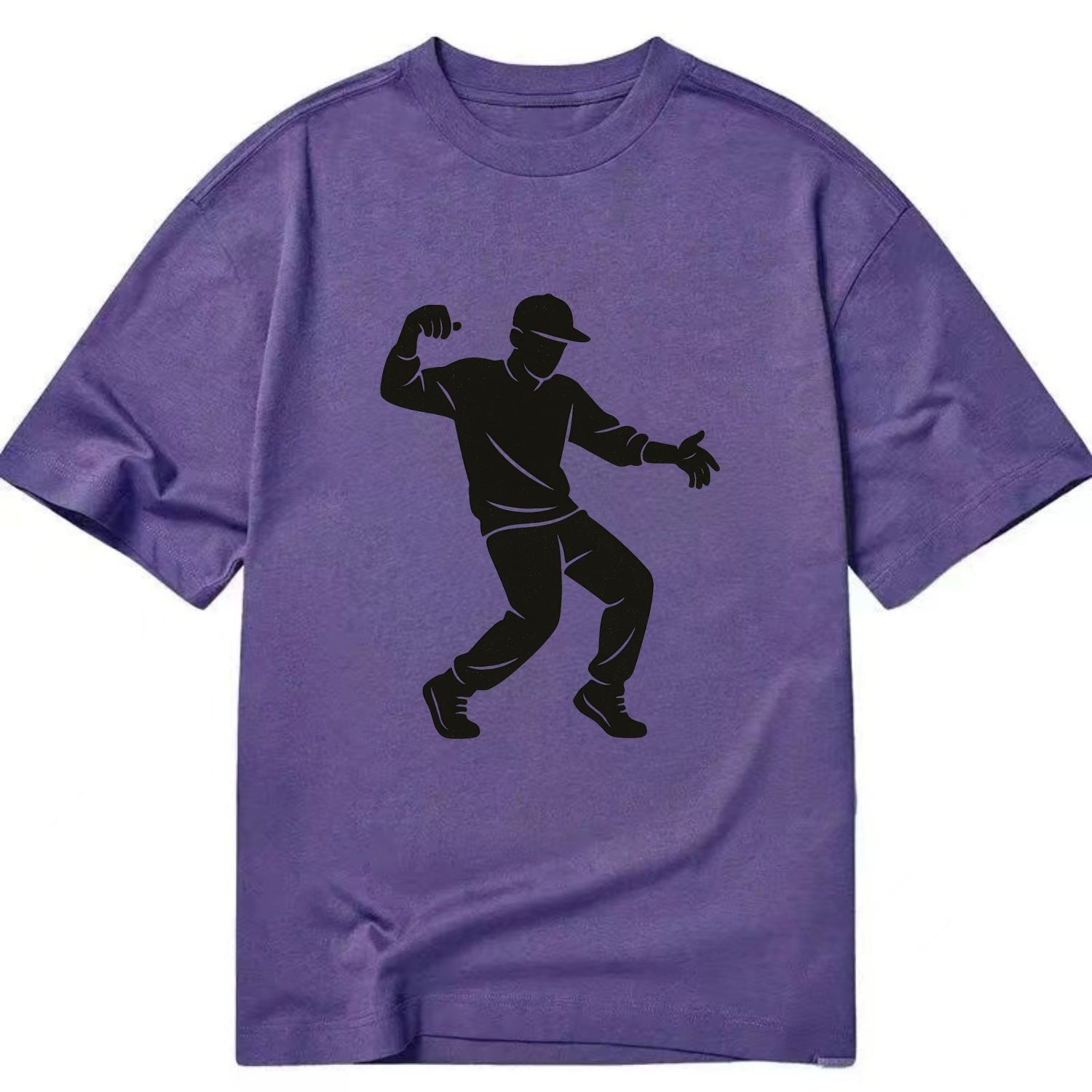 Hip-hop dancer popping and locking - Classic T-shirt - Purple