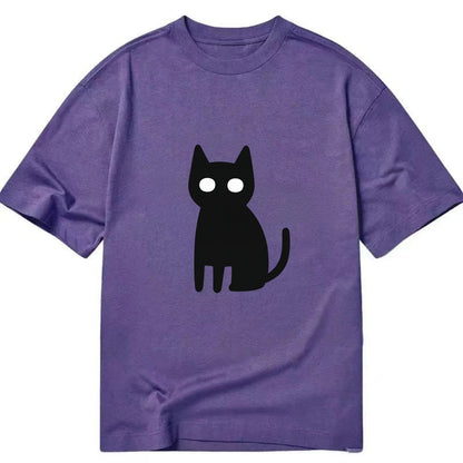 YOU MUST EMBRACE THE VOID | Black cat st - Classic T-shirt - Purple