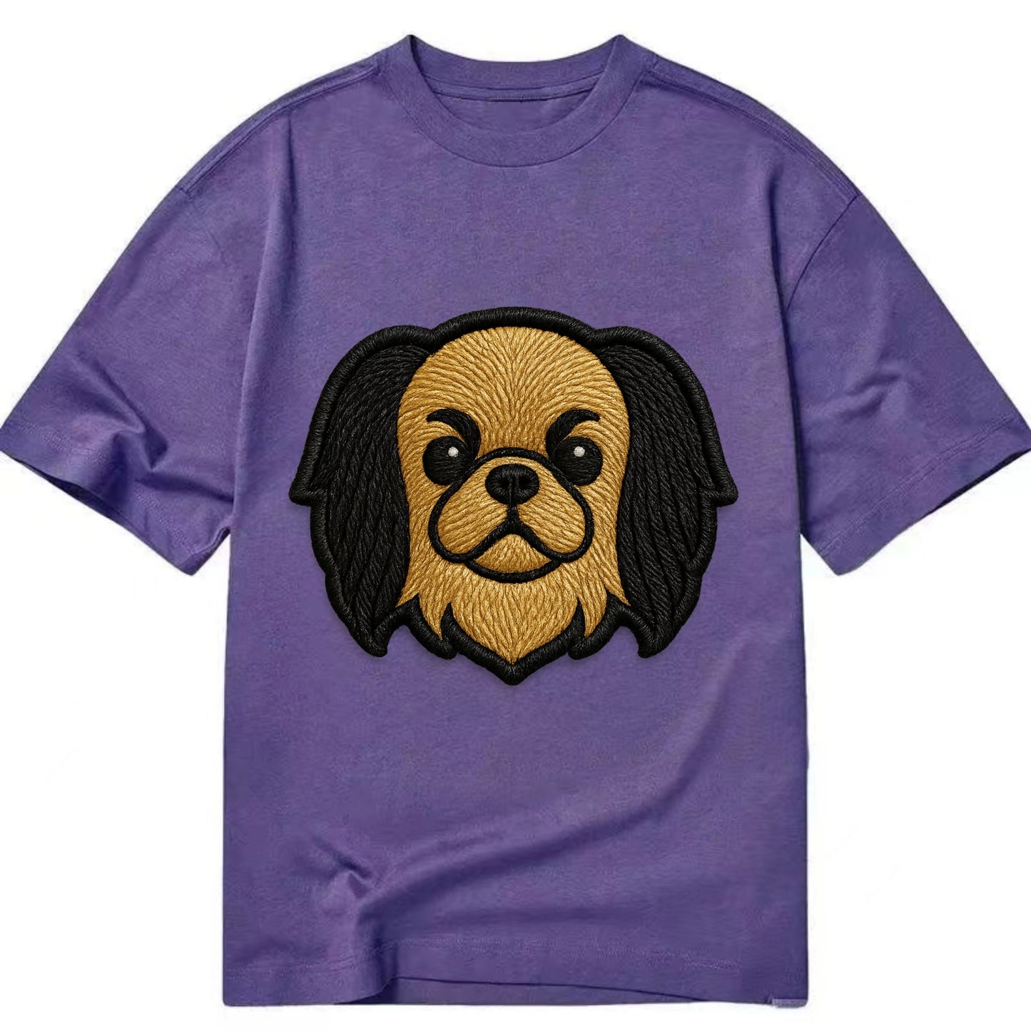 Japanese Chin - Modern flat-face logo wi - Classic T-shirt - Purple