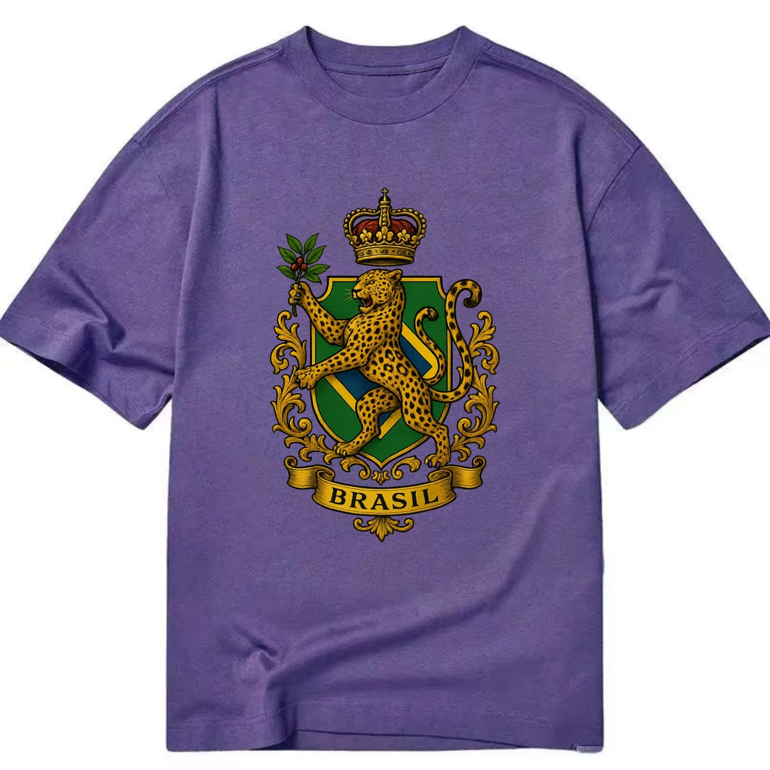 Brazil Jaguar Emblem  - Classic T-shirt - Purple