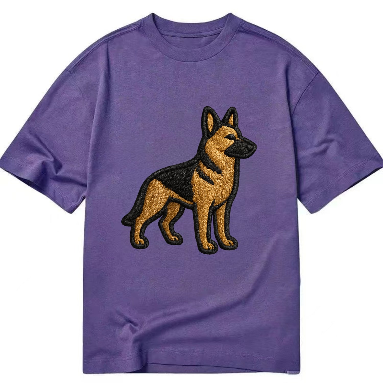 German Shepherd - Trendy minimal silhoue - Classic T-shirt - Purple
