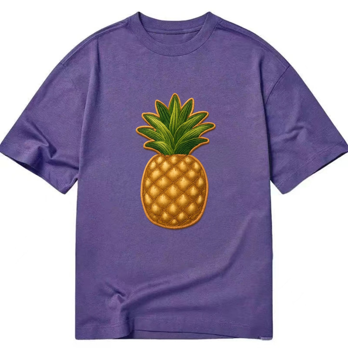 PINEAPPLE CROWN - tropical fruit in yellow and green , hospitality - Classic T-shirt - Purple