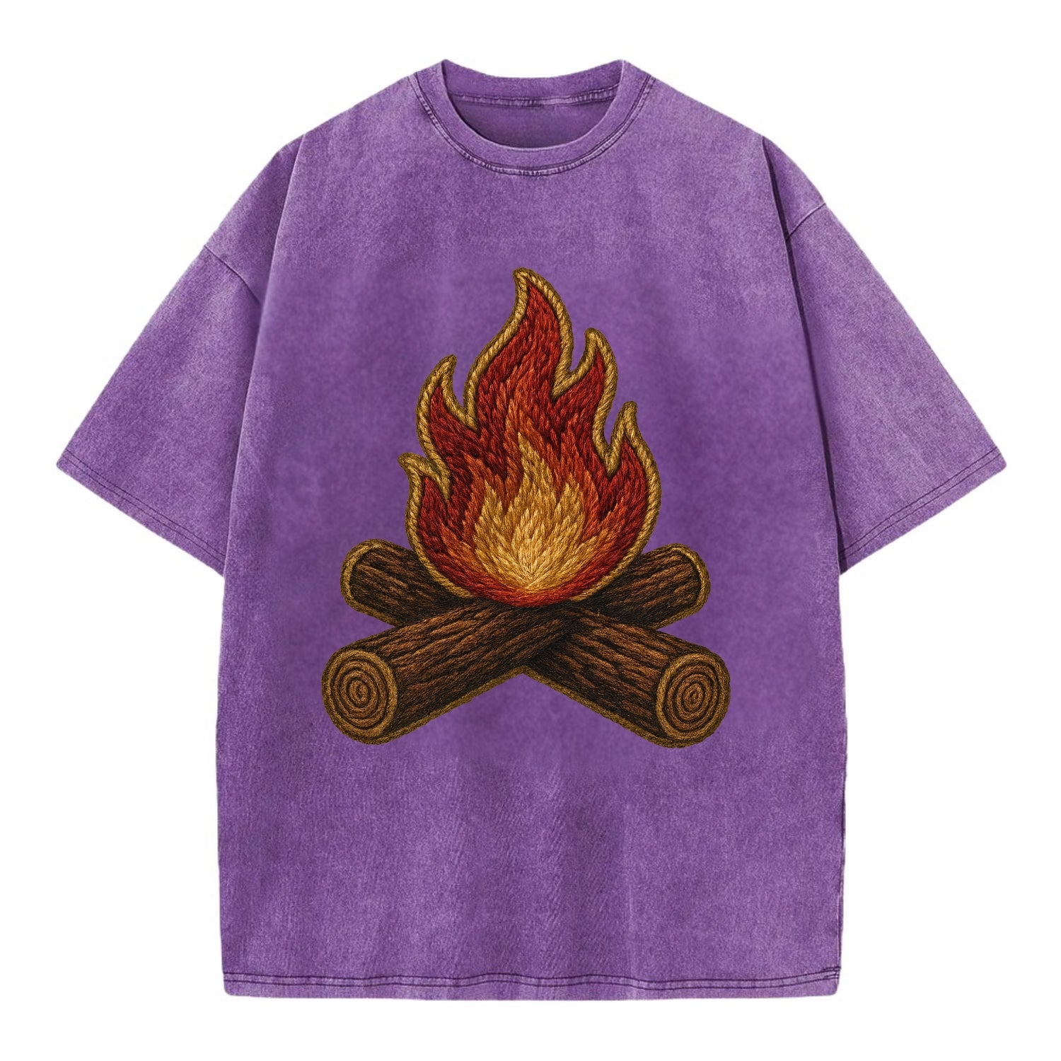 Campfire  - Vintage T-shirt - Purple