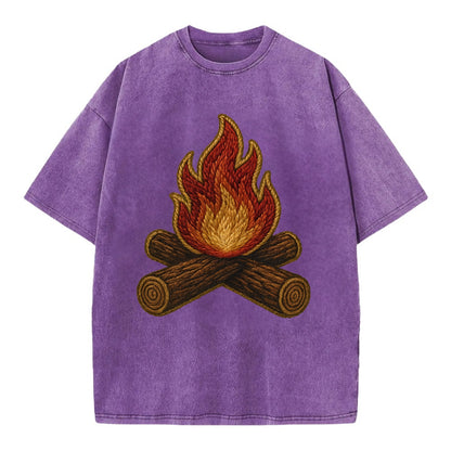 Campfire  - Vintage T-shirt - Purple