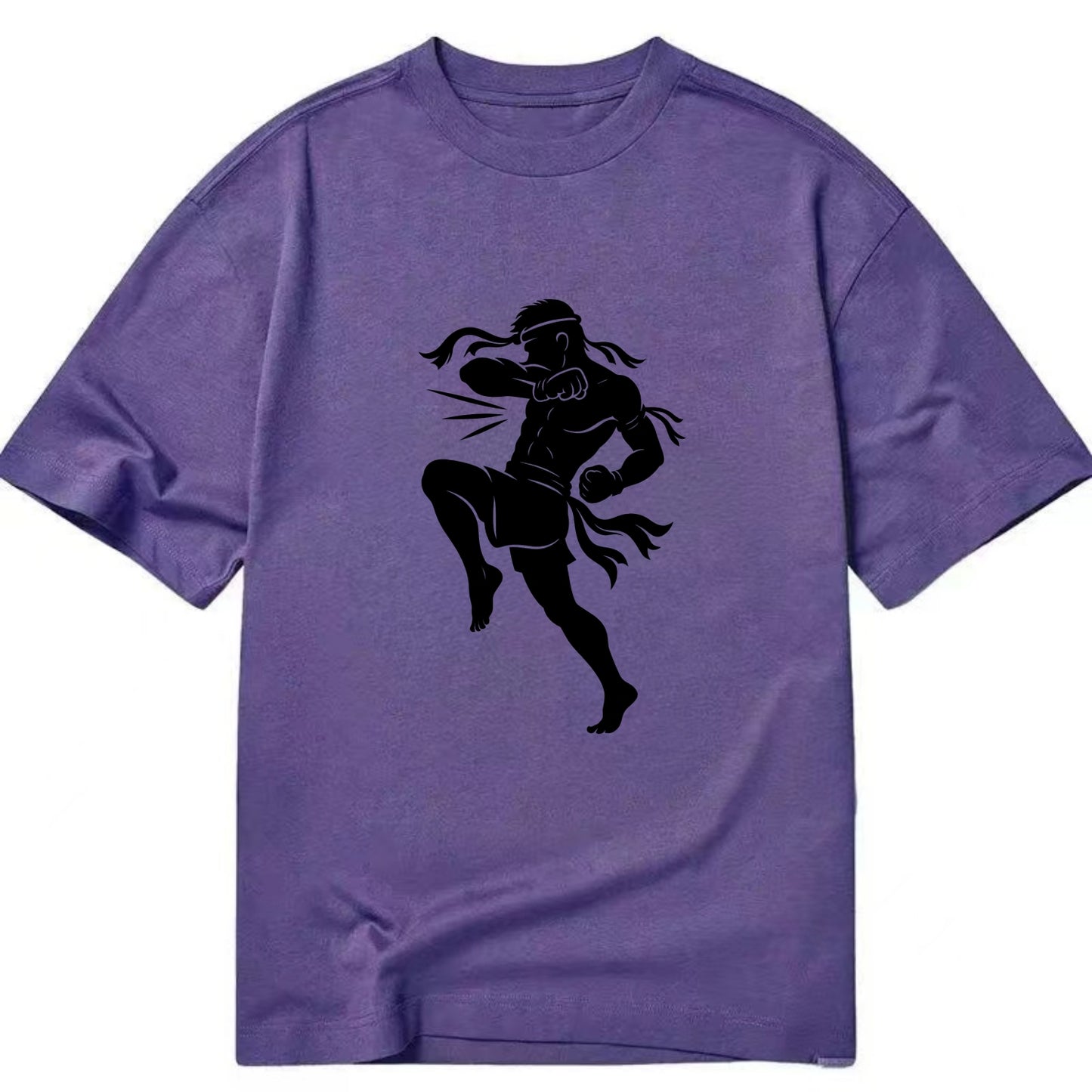 Thai Muay Thai fighter elbow strike - Classic T-shirt - Purple