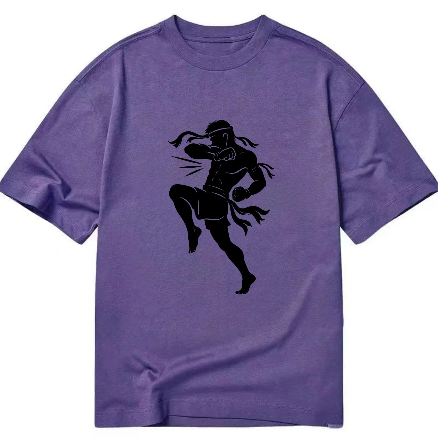 Thai Muay Thai fighter elbow strike - Classic T-shirt - Purple