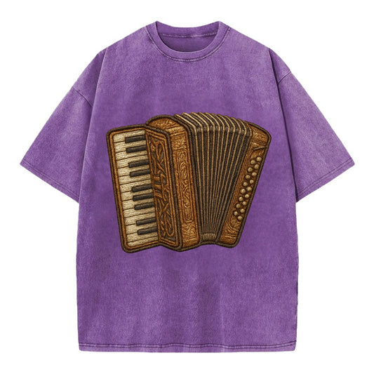 Accordion  - Vintage T-shirt - Purple