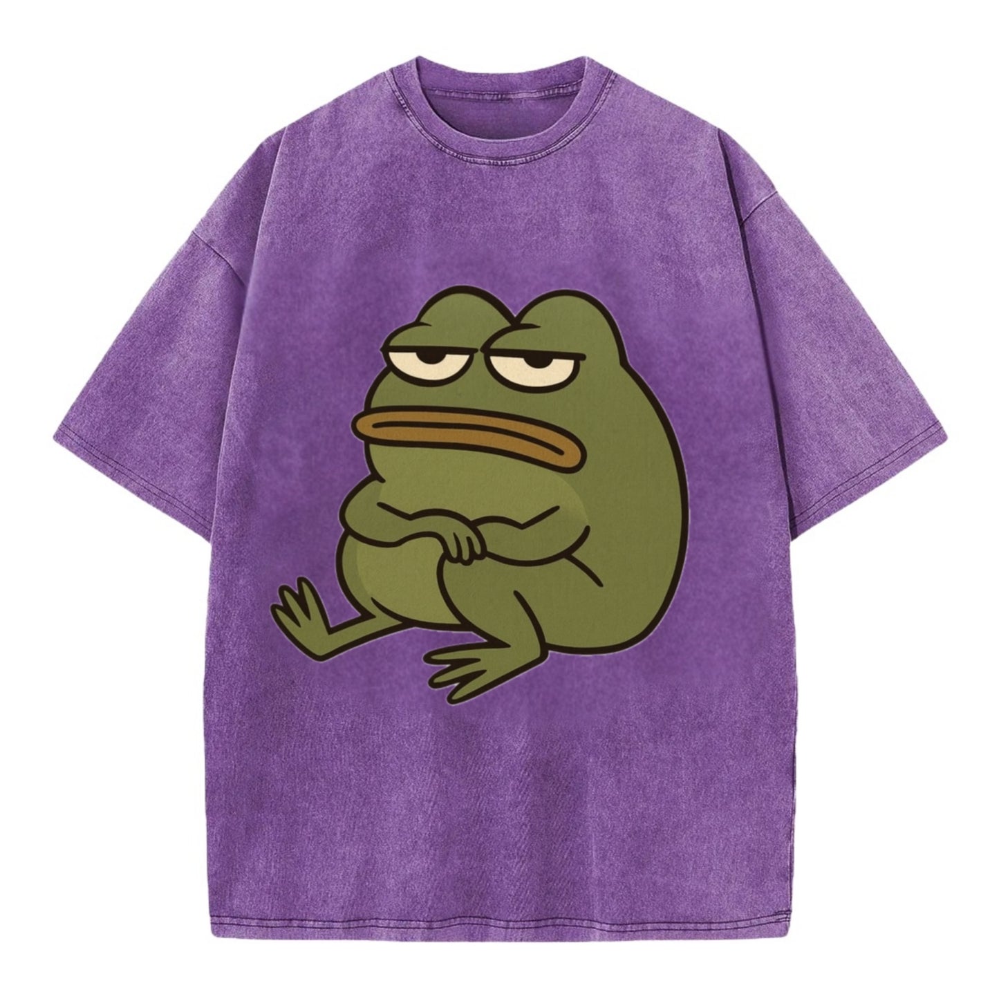 The Frog Judges Silently - Vintage T-shirt - Purple