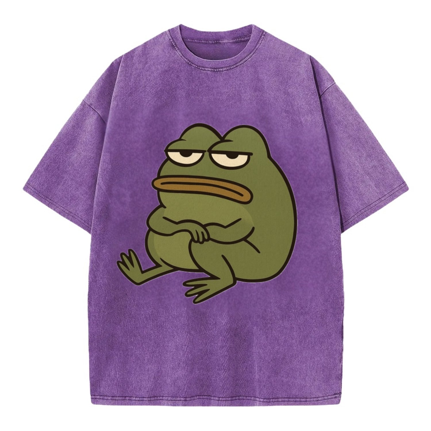 The Frog Judges Silently - Vintage T-shirt - Purple