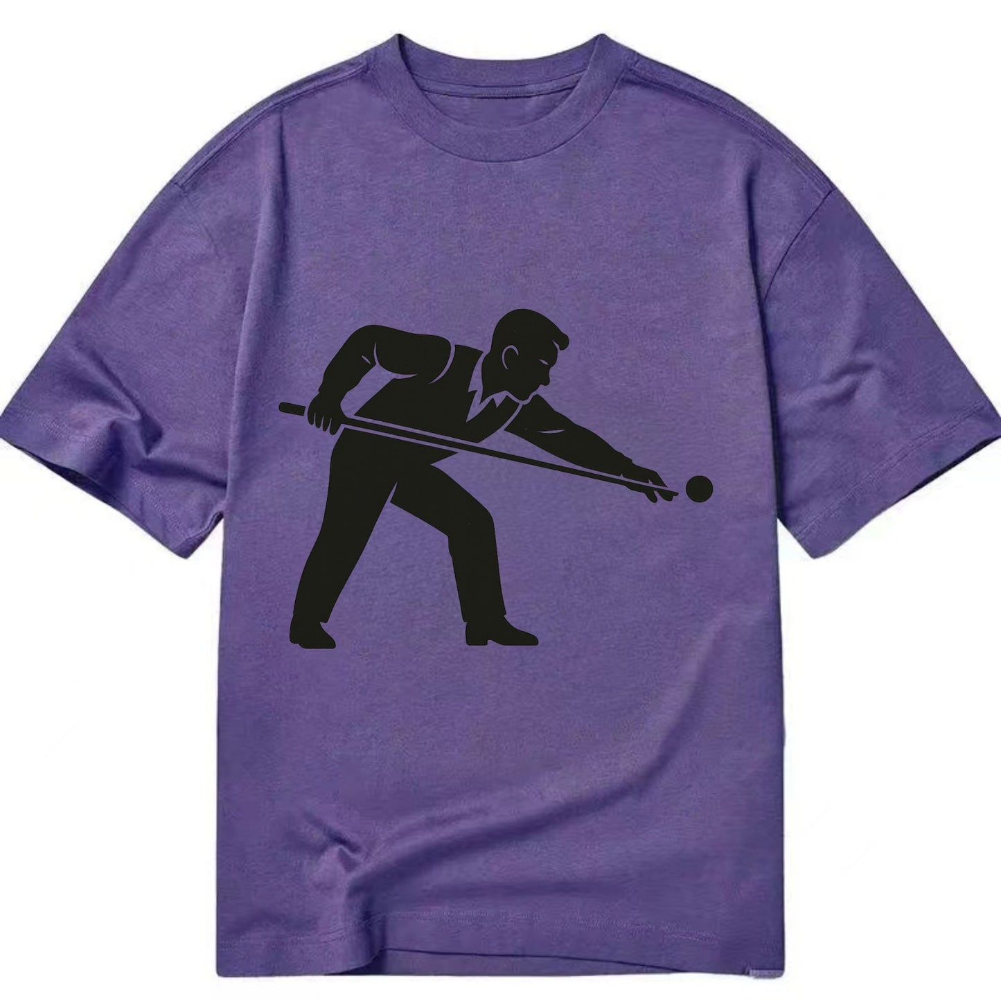 Pool player lining up shot - Classic T-shirt - Purple