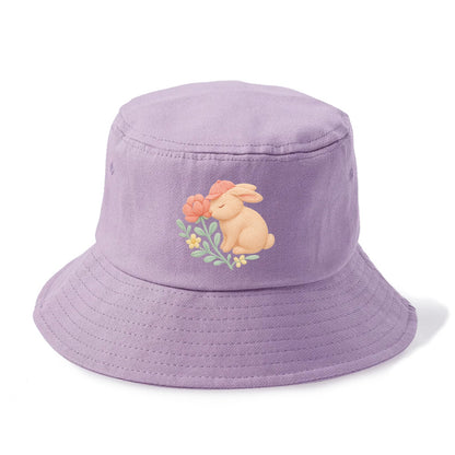 Peach Bunny - Bucket Hat - Purple