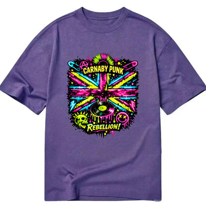 CARNABY PUNK | Swinging 60s meets 70s punk | Psychedelic Union Jack pattern | - Classic T-shirt - Purple