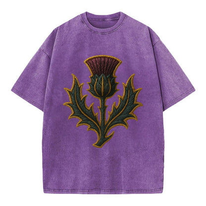 Scottish Thistle  - Vintage T-shirt - Purple