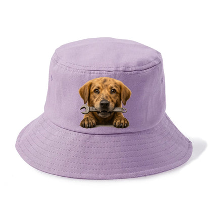 Mechanic Dog  - Bucket Hat - Purple