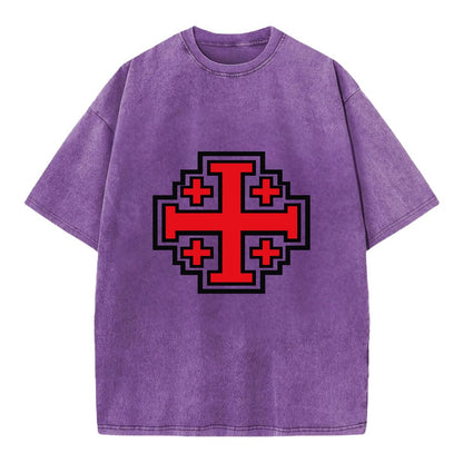 Heritage of Faith - Vintage T-shirt - Purple
