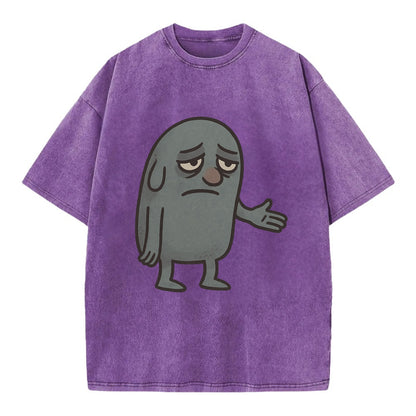 FOLLOWERS ARE GHOSTS | Transparent crowd following nobody - Vintage T-shirt - Purple