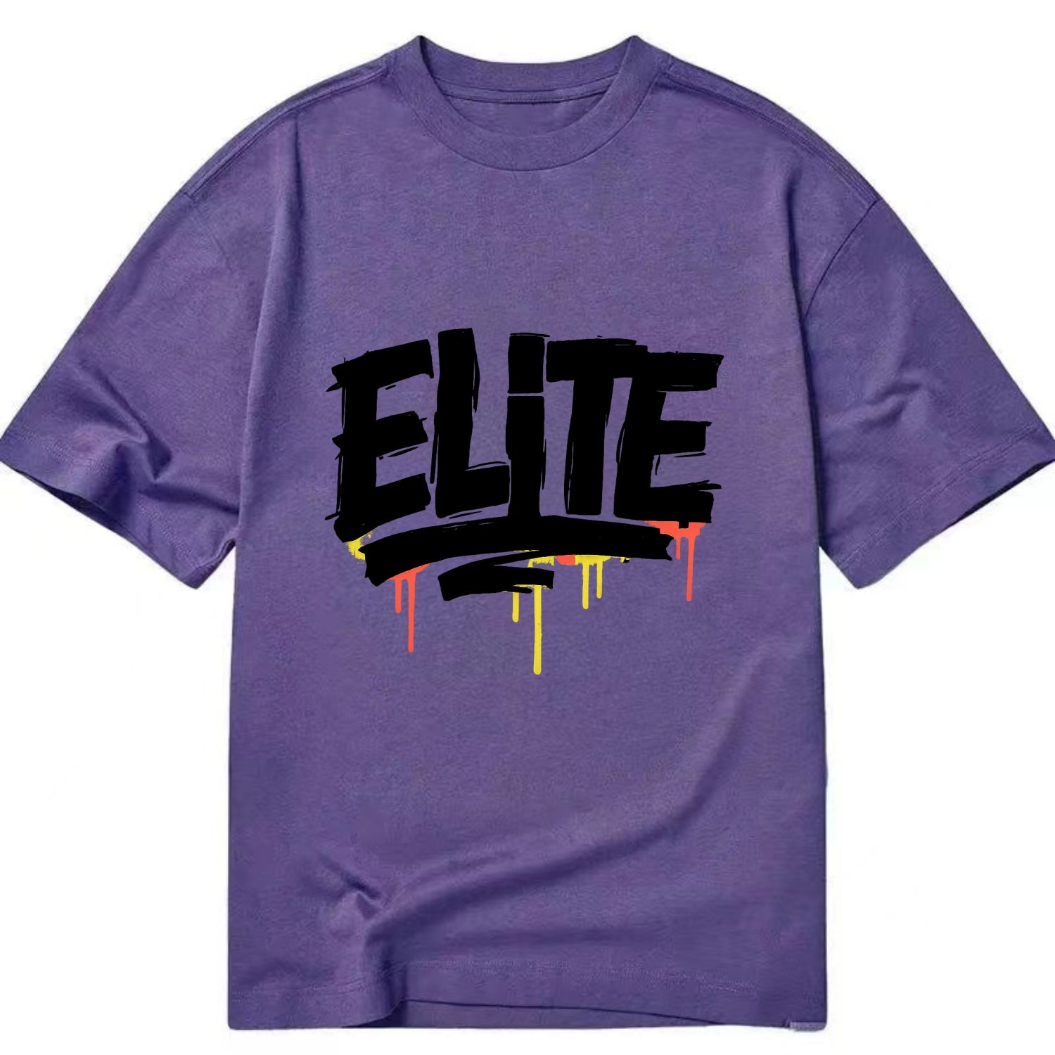 Bold typography design - "ELITE" - top tier, highest level - Classic T-shirt - Purple