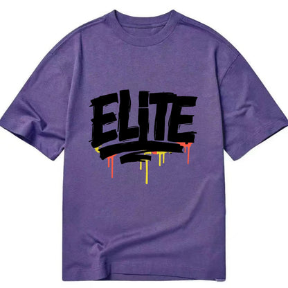 Bold typography design - "ELITE" - top tier, highest level - Classic T-shirt - Purple