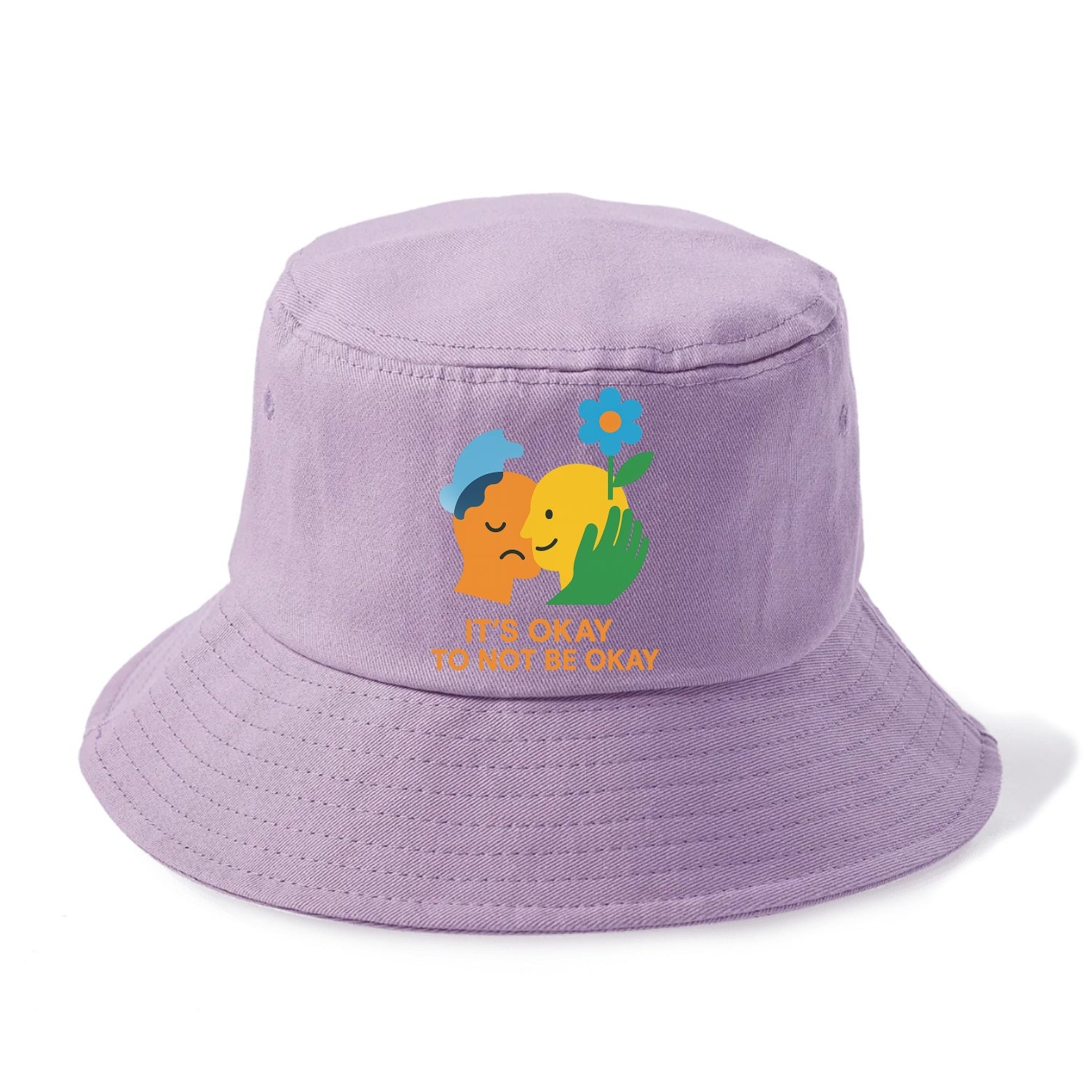 Mental health stigma fading as support grows - "It's Okay to Not Be Okay" - wellbeing - Bucket Hat - Purple