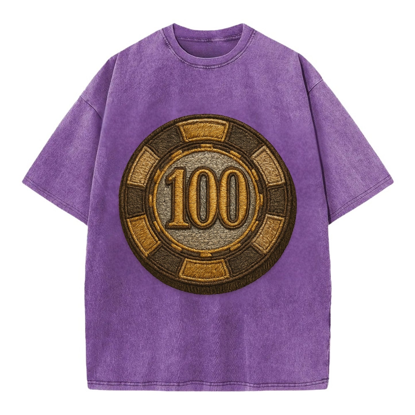 Poker Chip  - Vintage T-shirt - Purple
