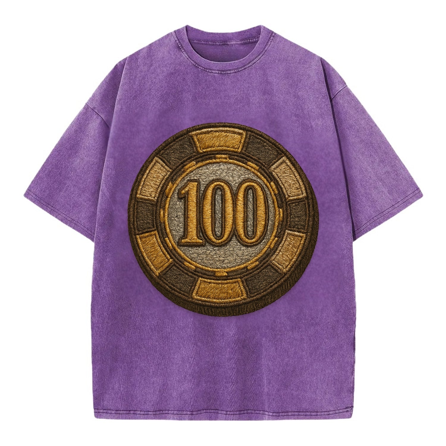 Poker Chip  - Vintage T-shirt - Purple
