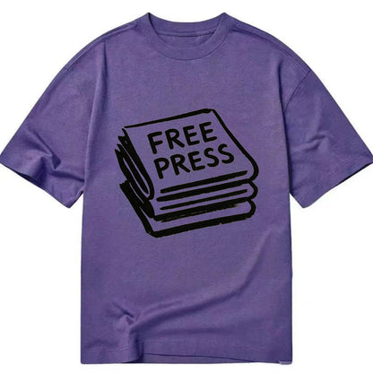 Stack of newspapers - free press bold ink brushstrokes - Classic T-shirt - Purple