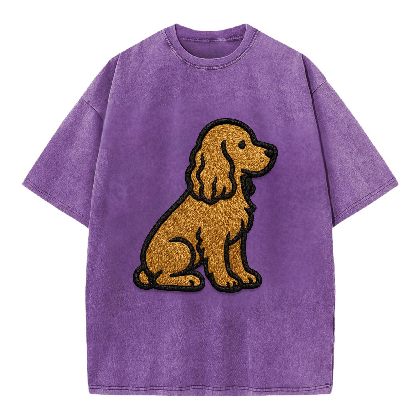 Cocker Spaniel - Contemporary spaniel de - Vintage T-shirt - Purple