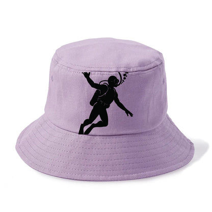Scuba diver descending with gear - Bucket Hat - Purple