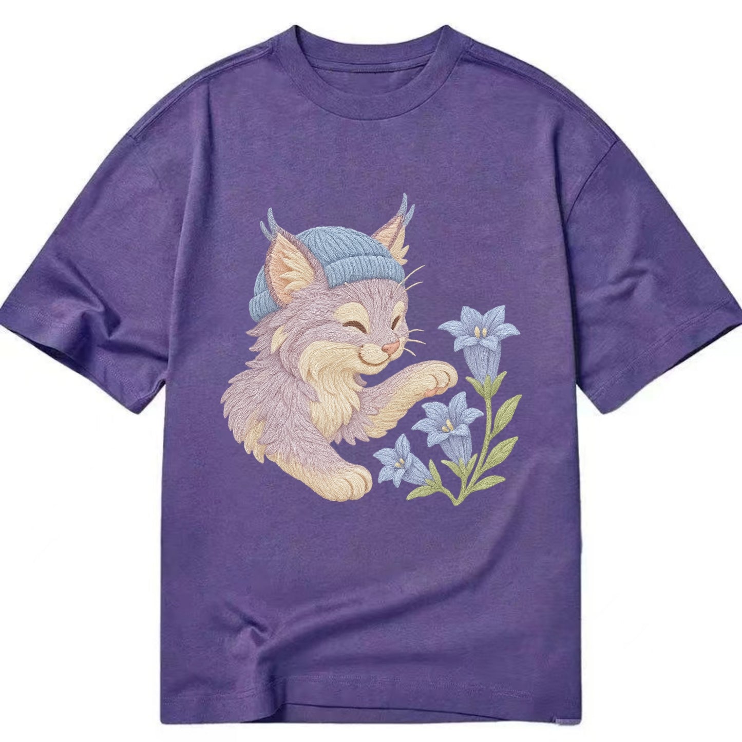 Lynx and Gentian  - Classic T-shirt - Purple