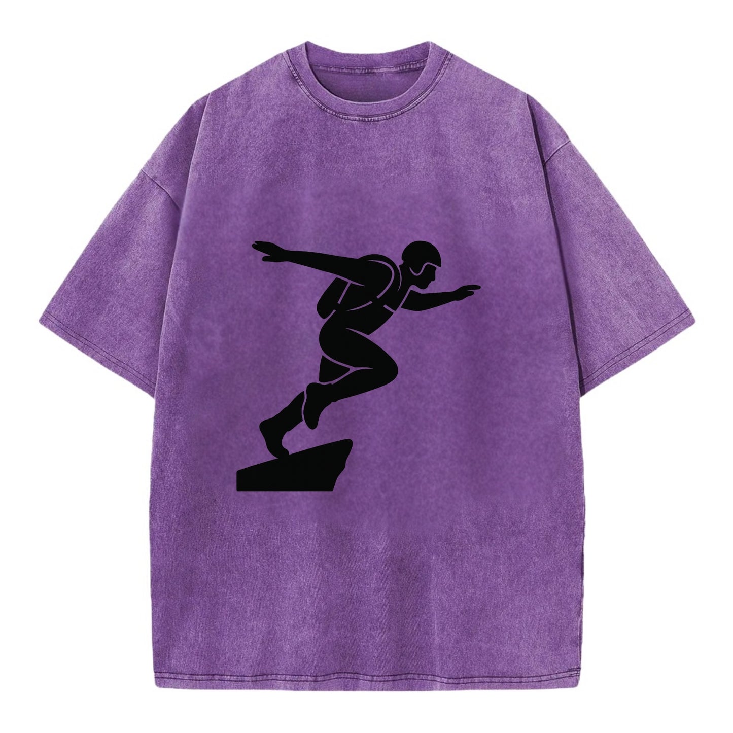 Base jumper launching off - Vintage T-shirt - Purple