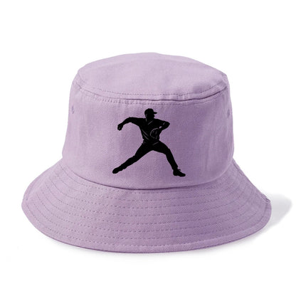 Baseball pitcher wind-up motion - Bucket Hat - Purple