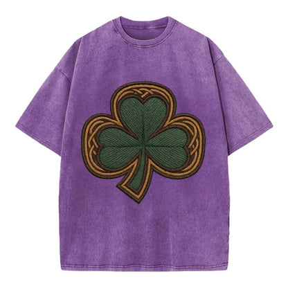 Shamrock  - Vintage T-shirt - Purple