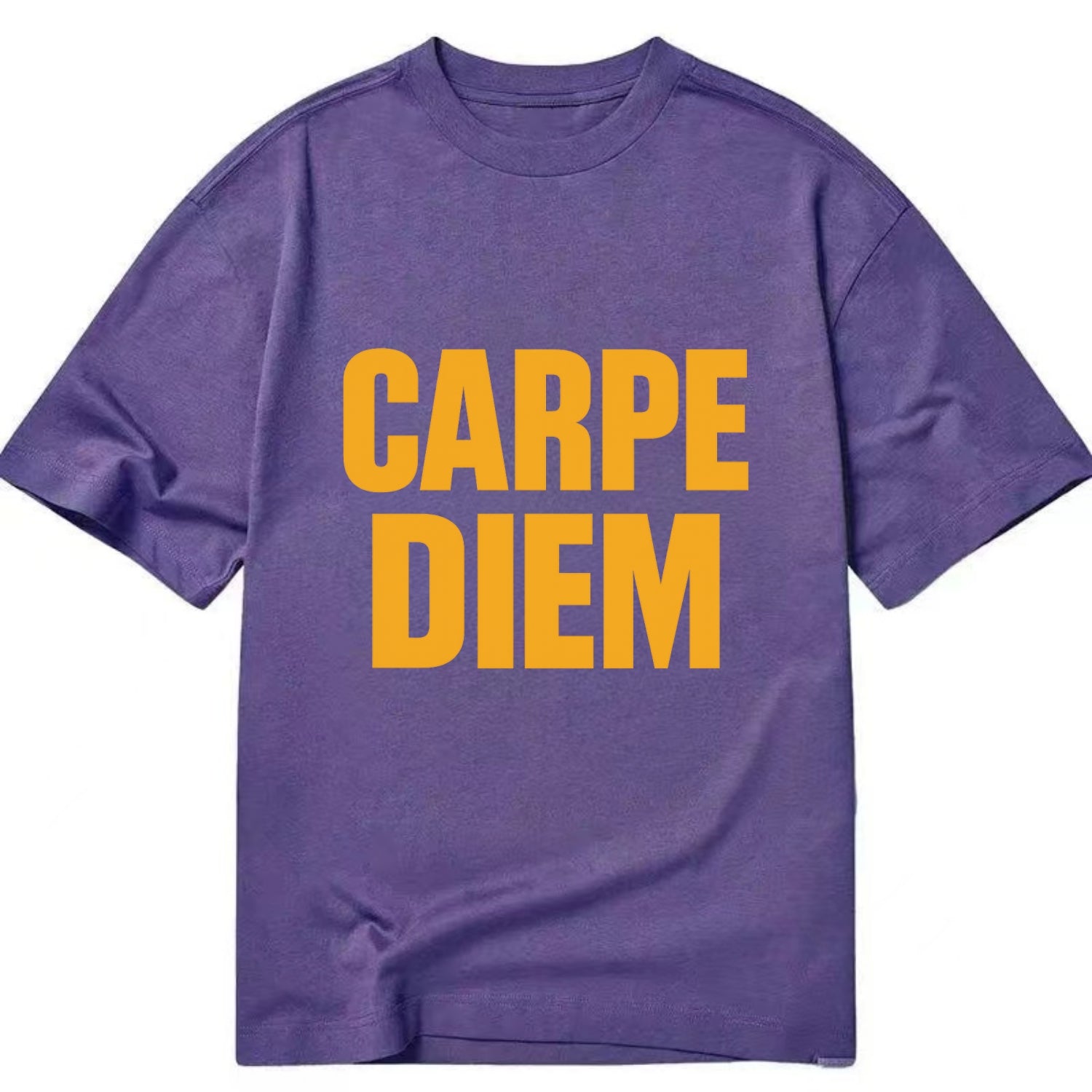 Bold typography design - "CARPE DIEM" - seize the day - Classic T-shirt - Purple