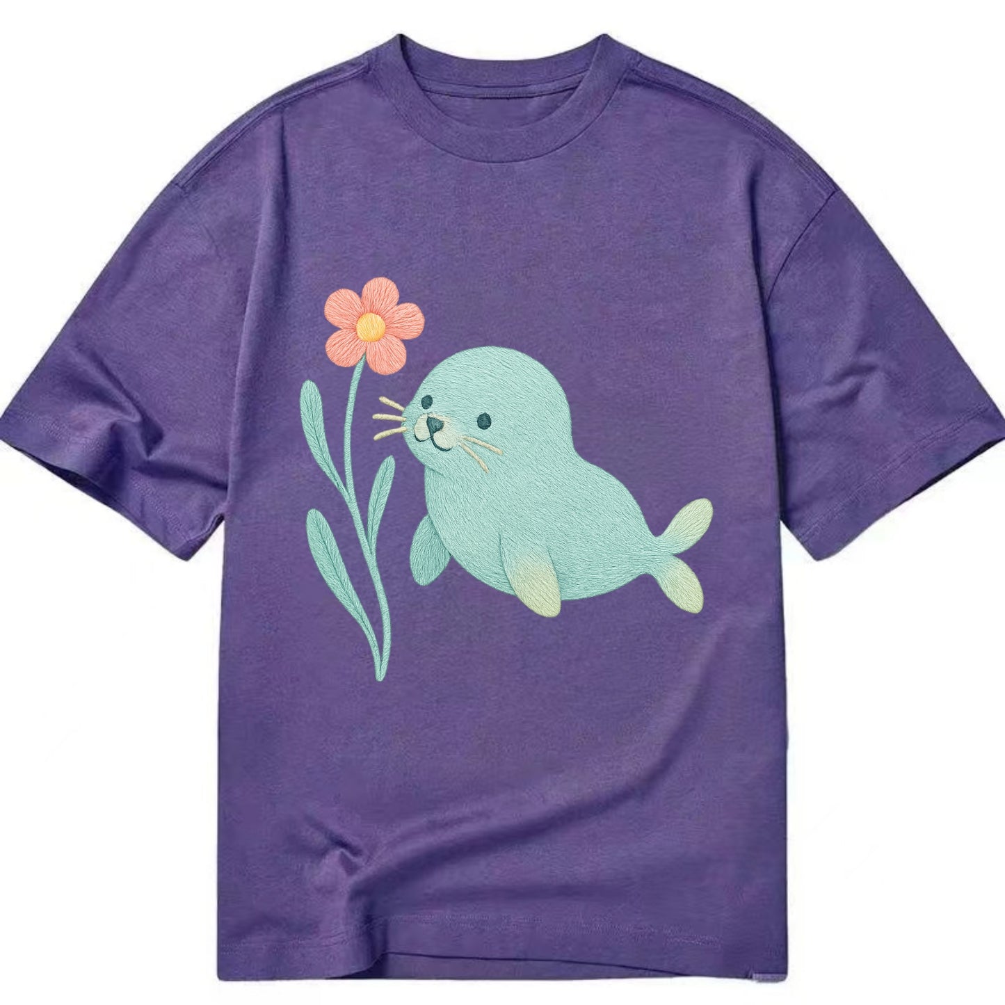 Mint Seal Pup - Classic T-shirt - Purple