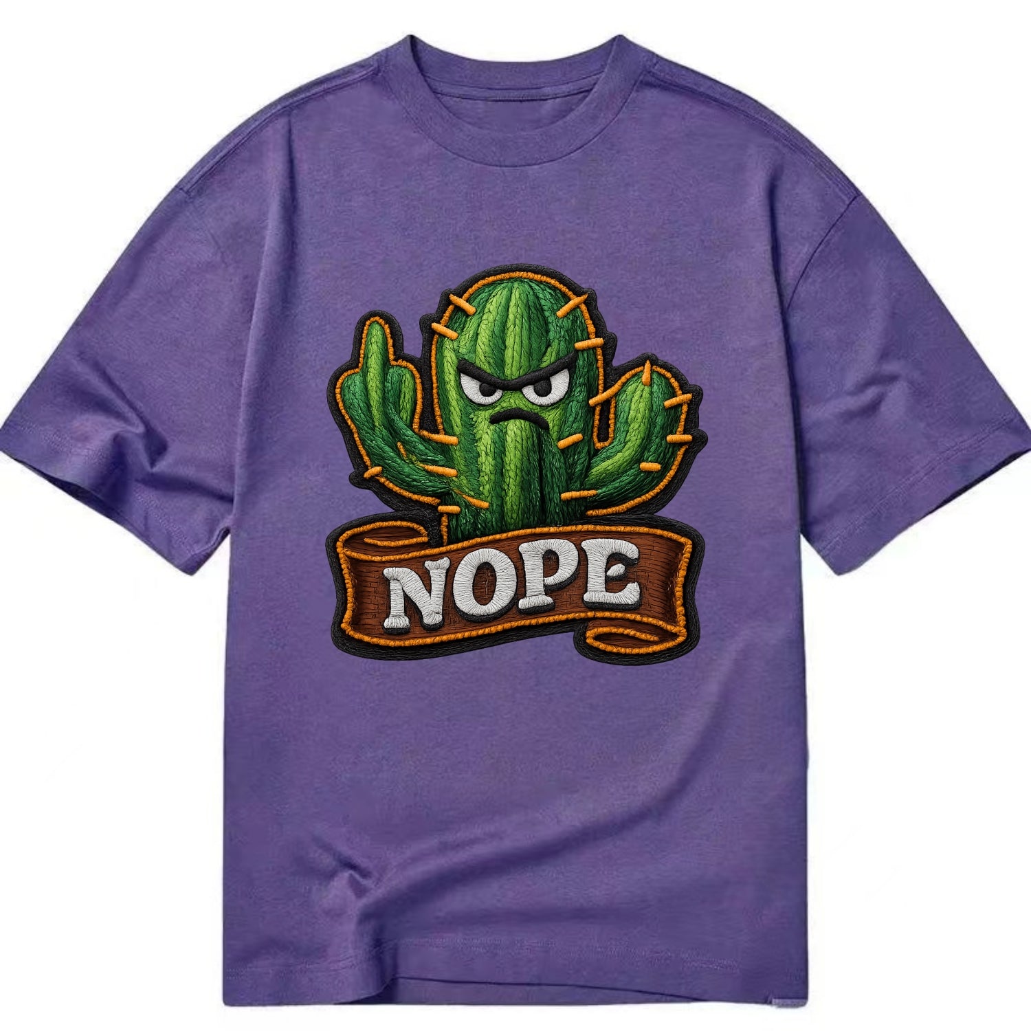 NOPE CACTUS - cactus with attitude in green , prickly personality - Classic T-shirt - Purple