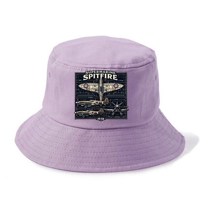 Spitfire Blueprint - Bucket Hat - Purple