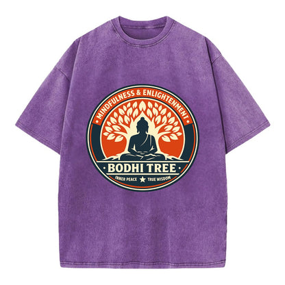 Zen Harmony Emblem - Vintage T-shirt - Purple