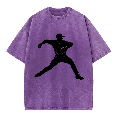 Baseball pitcher wind-up motion - Vintage T-shirt